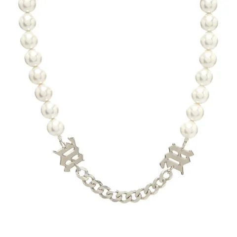 Pearl and Curb Link Choker