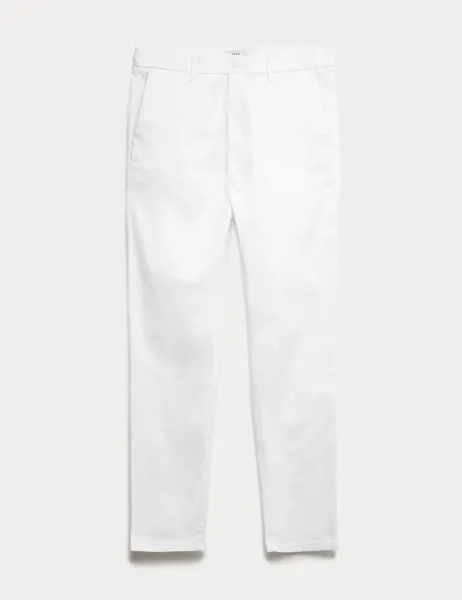 Marks & Spencer Slim Fit Cotton Rich Stretch Chinos White