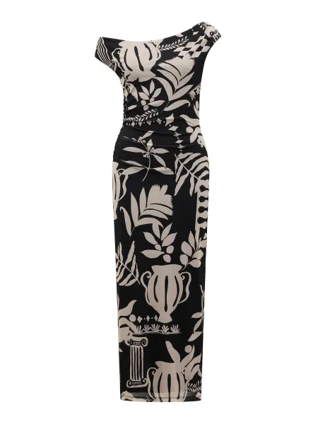 Forever New Gisella Tipped Mesh Fit And Flare Midi Dress