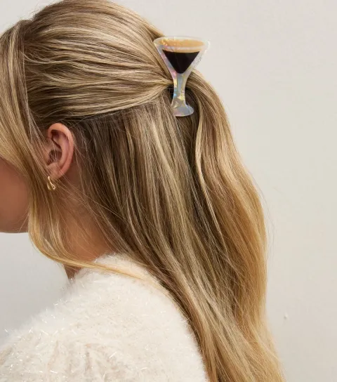 New Look Brown Christmas Espresso Martini Hair Claw Clip