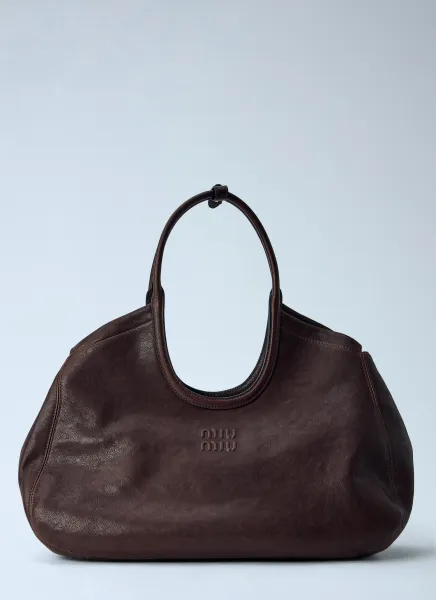 MIU MIU Ivy Nappa Leather Shopping Bag