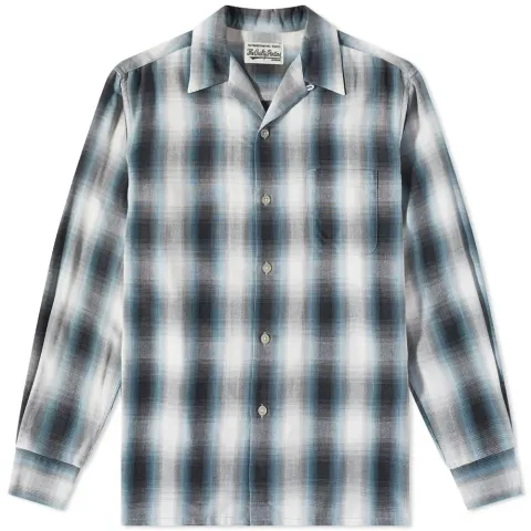 Ombray Check Open Collar Shirt