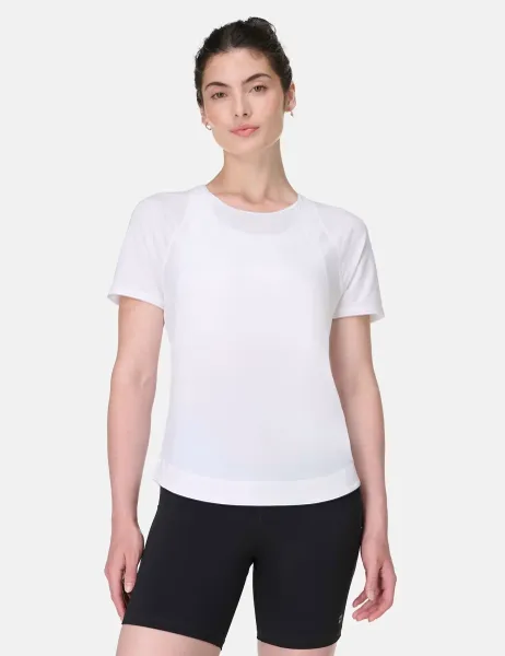 Sweaty Betty Breathe Easy Crew Neck Relaxed Running Top White