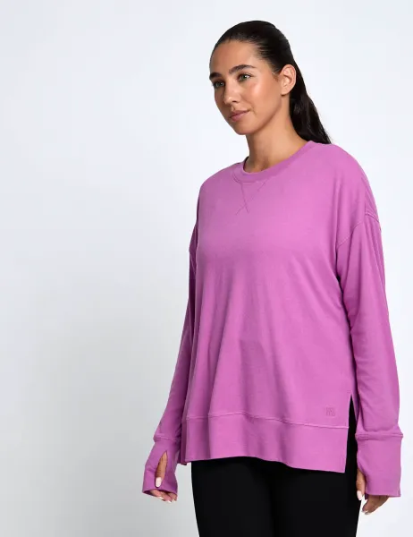 Lilybod Cotton Blend Sweatshirt Pink Magenta