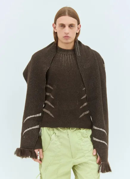 Plated Pullover Hooded Sweater