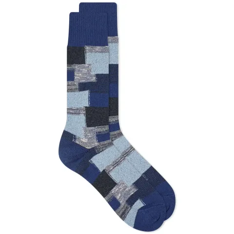 Patchwork Crew Sock