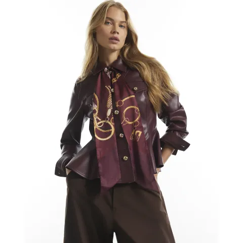 River Island Monogram Chain Print Skinny Scarf