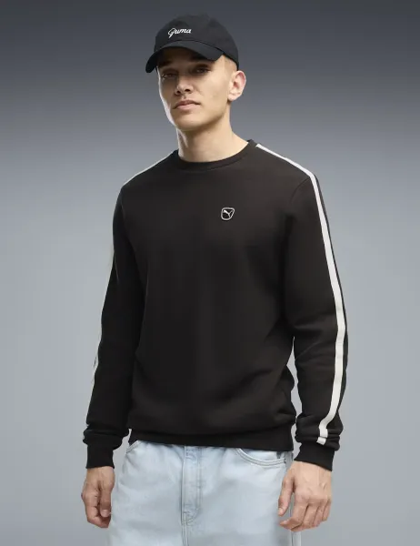 Puma Essentials Elevated Pure Cotton Sweatshirt Black Mix