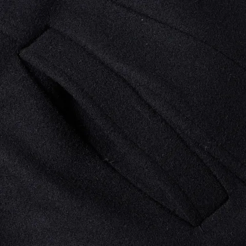 Black Wool Chesterfield Coat