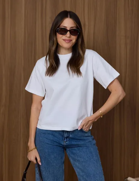 Pure Cotton Crew Neck T-Shirt White