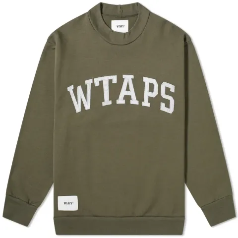 College Logo Mock Neck Sweat