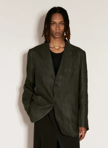 Ink-Dyed Linen Blazer