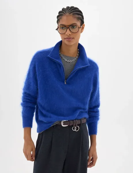 HUSH Pure Wool Brushed Collared Jumper