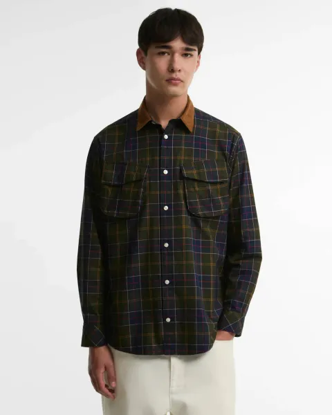 Jungle Tartan Oversized Long-Sleeved Shirt