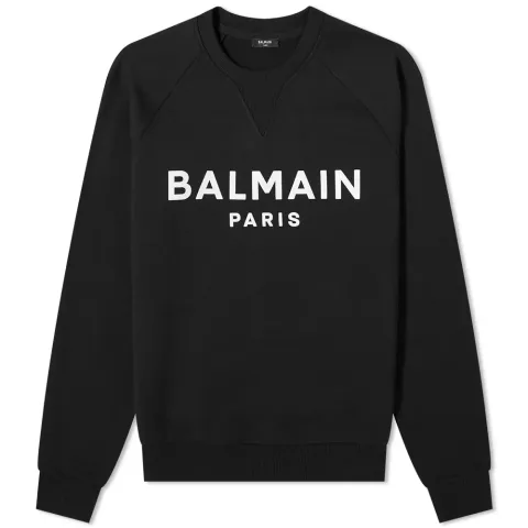 Flocked Logo Crew Sweat