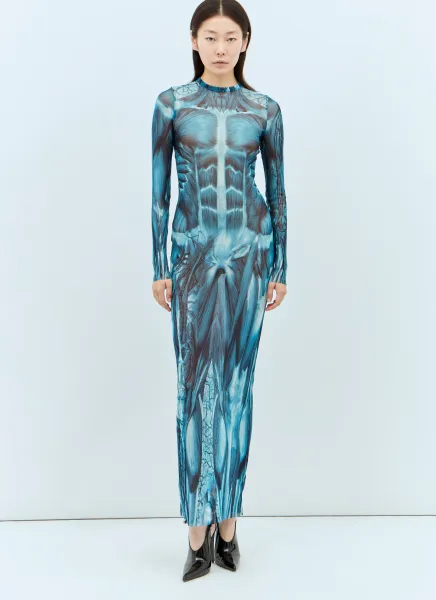 Ecorche Mesh Maxi Dress