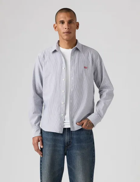 Levi's Levi's Regular Fit Pure Cotton Striped Shirt Navy Mix