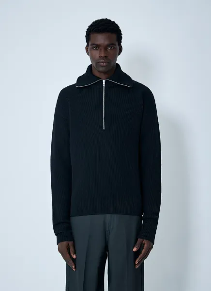 Wool Half-Zip Sweater