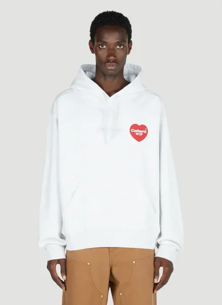 Cotton Heart Print Hoodie