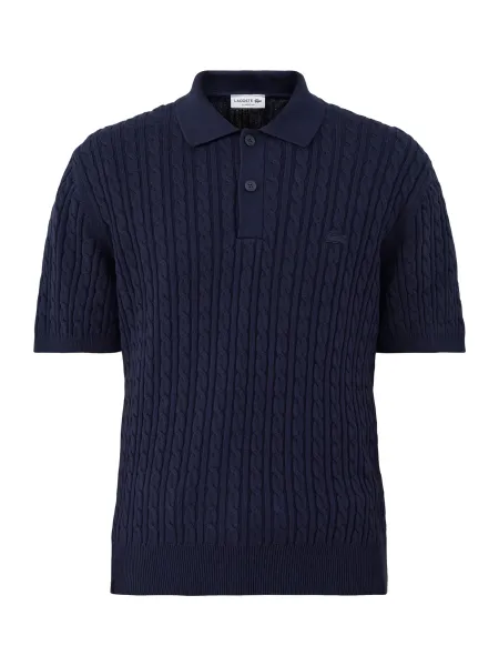 Lacoste Cotton Blend Cable Knit Polo Shirt