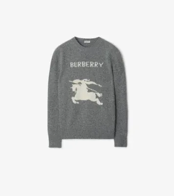 Knight Wool Cashmere Sweater in Grey
