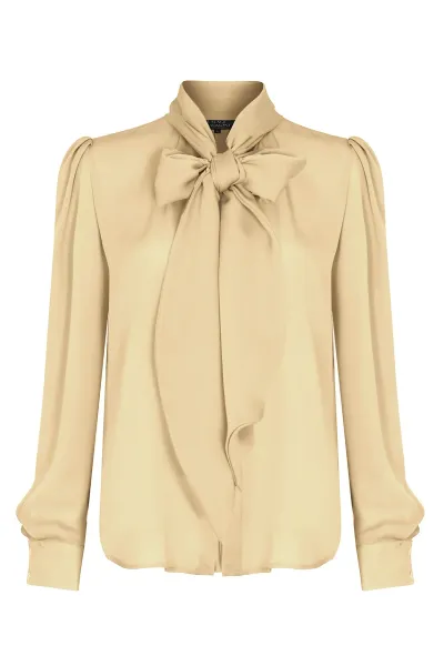 Denisa Blouse in Honey Silk Satin