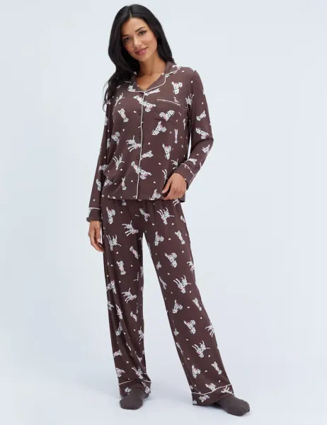 Boux Avenue Wide Leg Long Pyjama Set