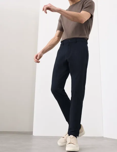 Performance Tapered Fit Technical Trousers Dark Navy