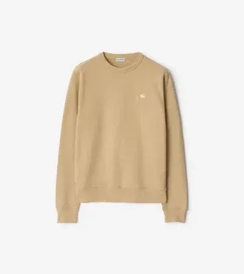 Knight Stamp Cotton Sweatshirt in Flax beige
