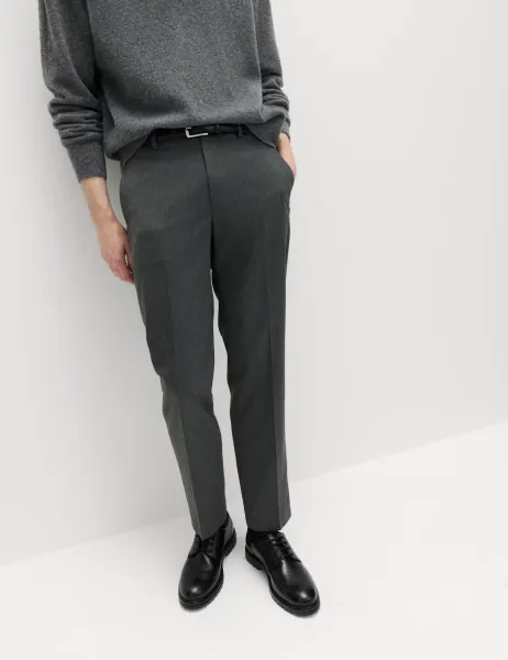 Marks & Spencer 2 Pack Regular Fit Smart Stretch Trousers Charcoal
