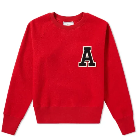 AMI Varsity Patch Crew Sweat