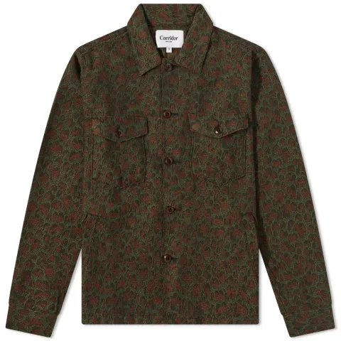 Peacock Jacquard Military Jacket