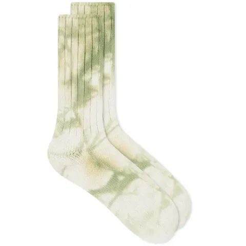 Uneven Dye Crew Sock