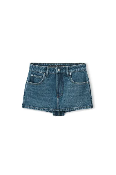 Comfort Stretch Denim Midi Skort