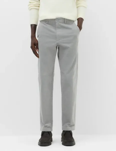 Marks & Spencer Regular Fit Corduroy Stretch Chinos Chrome