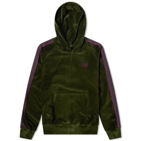 Velour Hooded Track Jacket