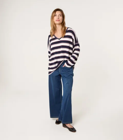 Women's Blue Super Wide Leg Jeans