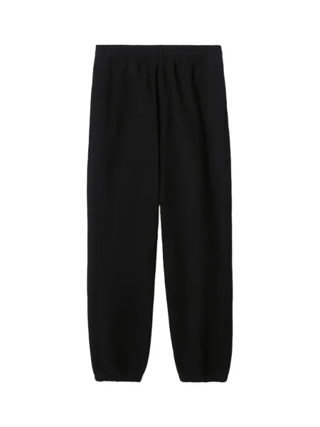 Men Check Label Pants Black
