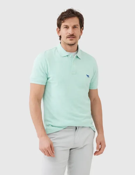 Rodd & Gunn Pure Cotton Pique Polo Shirt Green Mix