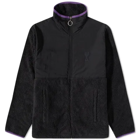 AMI Heart Sherpa Zip Fleece Jacket