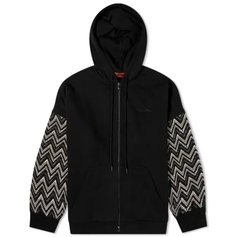 Zig Zig Zip Off Sleeve Hoodie
