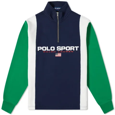 Polo Sport Vertical Stripe Quarter Zip Sweat
