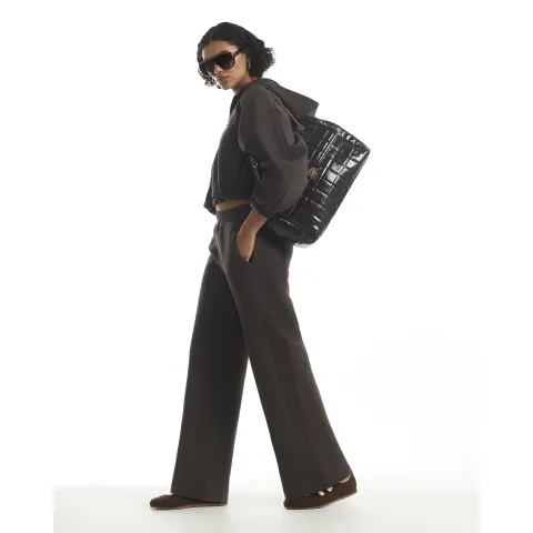 River Island Wide Leg Seamed Joggers