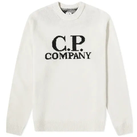 CP Company Logo Intarsia Crew Knit