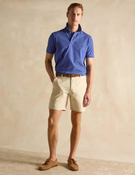 Joules Pure Cotton Piqué Tipped Collar Polo Shirt Blue