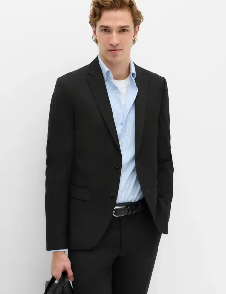 Marks & Spencer Skinny Fit Stretch Ultimate Suit Jacket Charcoal