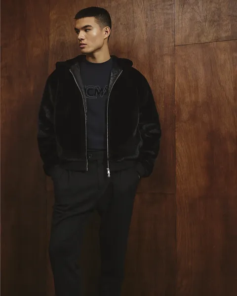 River Island Oversized Fit Faux Fur Hoodie