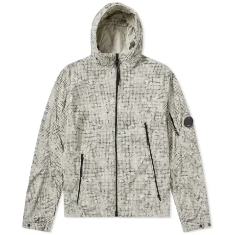 Hooded Digital Camo Arm Lens Windbreaker
