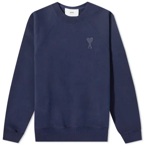 AMI Tonal Small A Heart Crew Sweat
