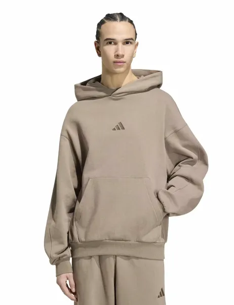 Adidas Kit Small Logo Pure Cotton Hoodie Khaki